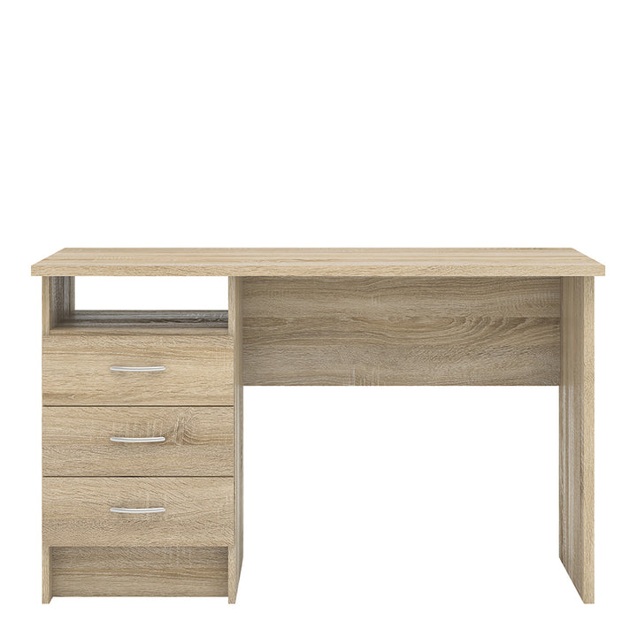 Function Plus Desk with 3 Drawers in Oak