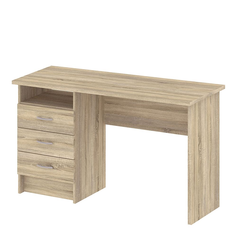 Function Plus Desk with 3 Drawers in Oak