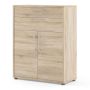 Prima Bookcase 1 Shelf with 2 Drawers and Doors in Oak