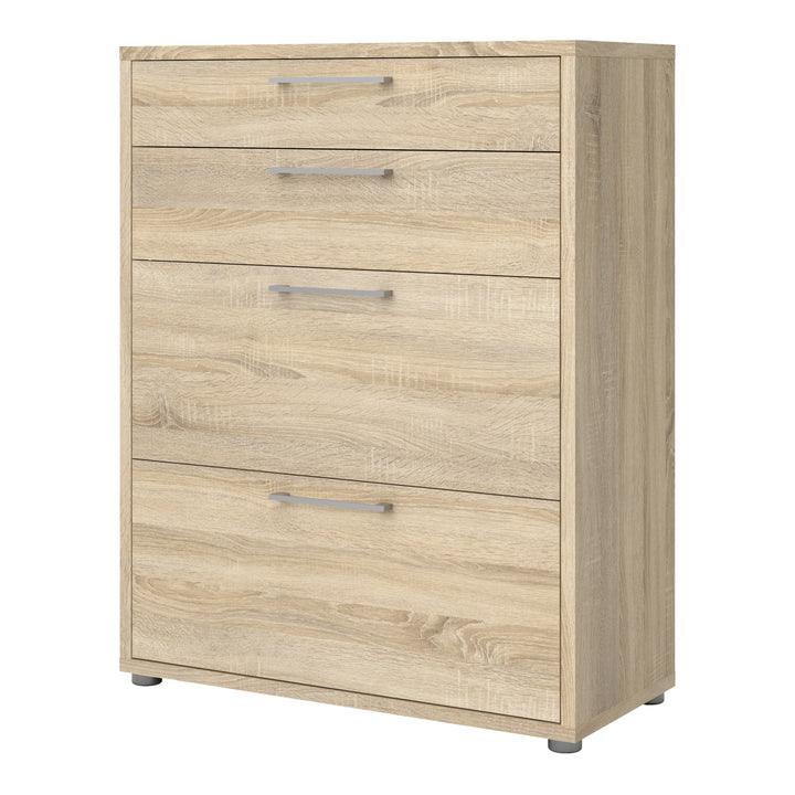 Prima Office Storage with 2 Drawers and 2 File Drawers in Oak