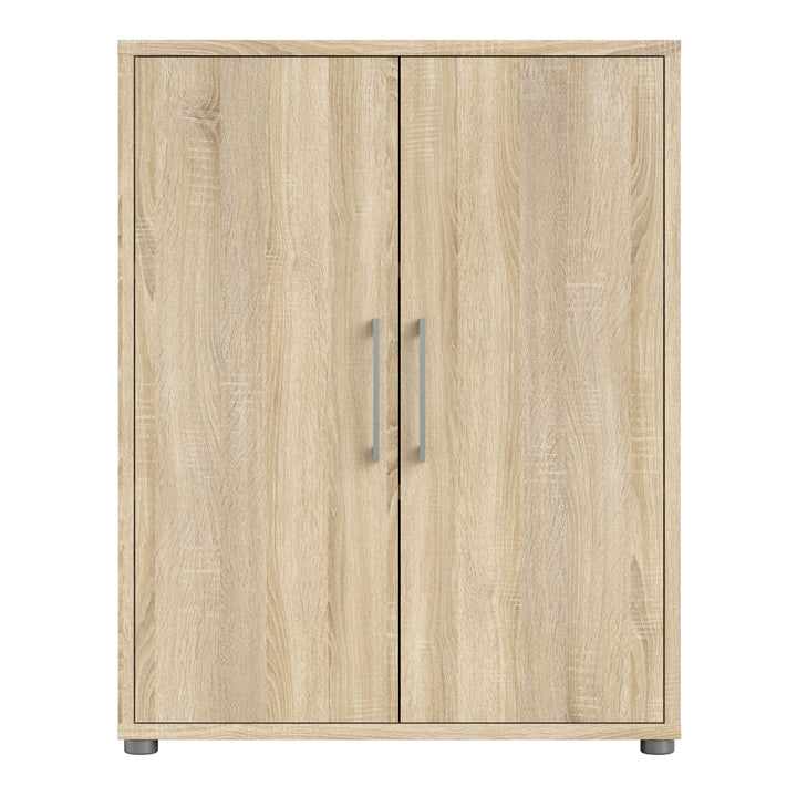 Prima Bookcase with 2 Shelves and 2 Doors in Oak