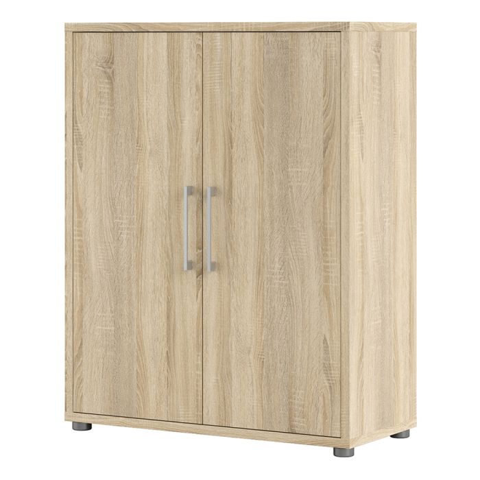 Prima Bookcase with 2 Shelves and 2 Doors in Oak