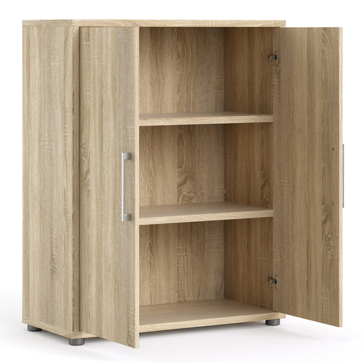 Prima Bookcase with 2 Shelves and 2 Doors in Oak