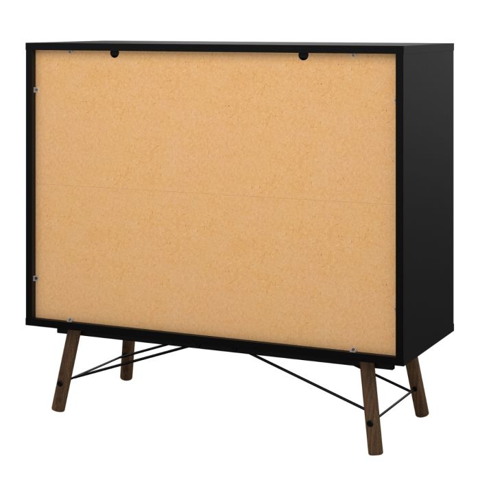Matt Black 8 Drawer Double Dresser – Barcelona Collection