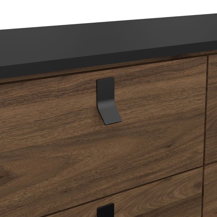 Matt Black 8 Drawer Double Dresser – Barcelona Collection