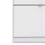 Shoes Cabinet with 4 Flip Doors and 2 Layers in White