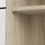 Shoes Cabinet with 3 Flip Doors and Side Door in Oak Structure