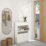Shoe Cabinet with 2 Flip-Down Doors and 1 Drawer in White Finish