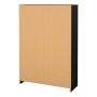 Shoe Cabinet with 2 Flip-Down Doors and 1 Drawer in Matt Black Finish