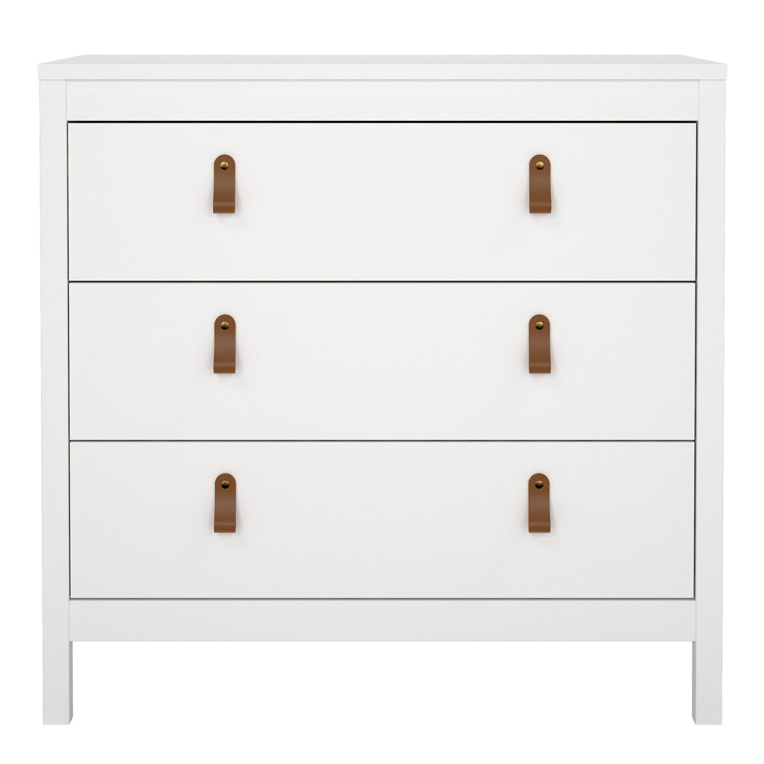Barcelona Chest 3 Drawers in White