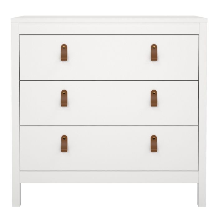 Barcelona Chest 3 Drawers in White