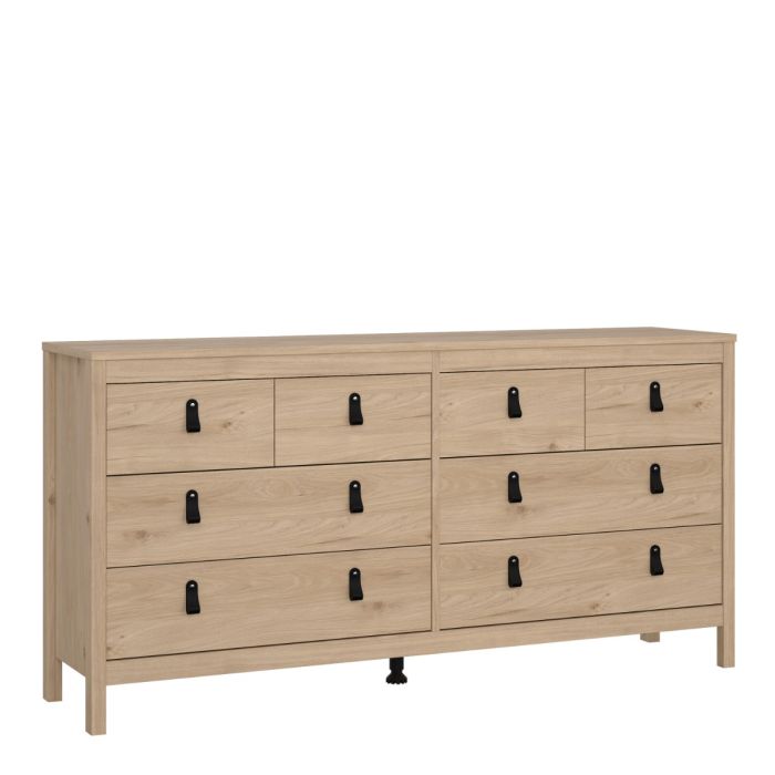 Jackson Hickory Oak 8 Drawer Double Dresser – Madrid Collection