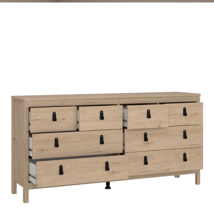 Jackson Hickory Oak 8 Drawer Double Dresser – Madrid Collection