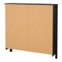 Barcelona Shoe Cabinet with 4 Flip-Down Doors in Matte Black