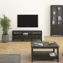 Barcelona TV Unit with 3 Drawers in Matte Black Finish