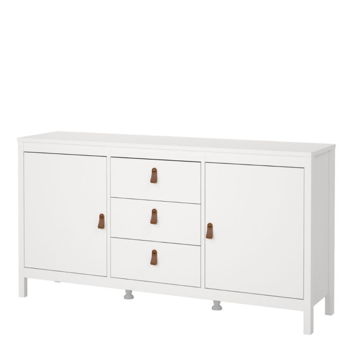 Barcelona Sideboard 2 Doors + 3 Drawers in White