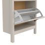 Barcelona Shoe Cabinet with 2 Flip-Down Doors in Cashmere Finish