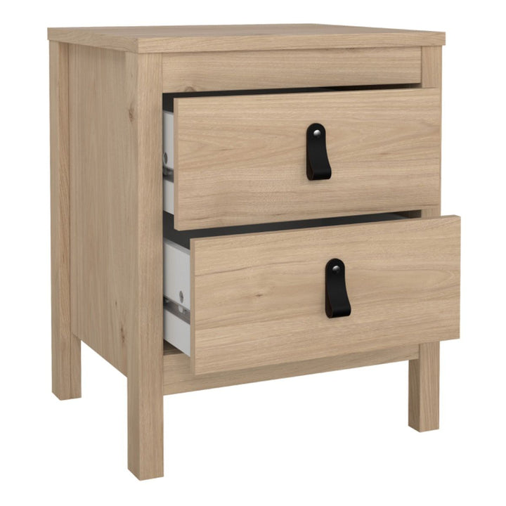 Barcelona Bedroom Package 2 Drawer Bedside 5 Drawer Chest 2 Door Wardrobe in Jackson Hickory Oak