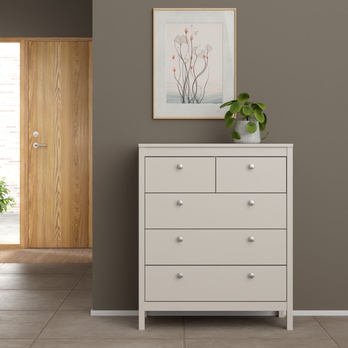 Madrid Chest 3+2 Drawers in Cashmere