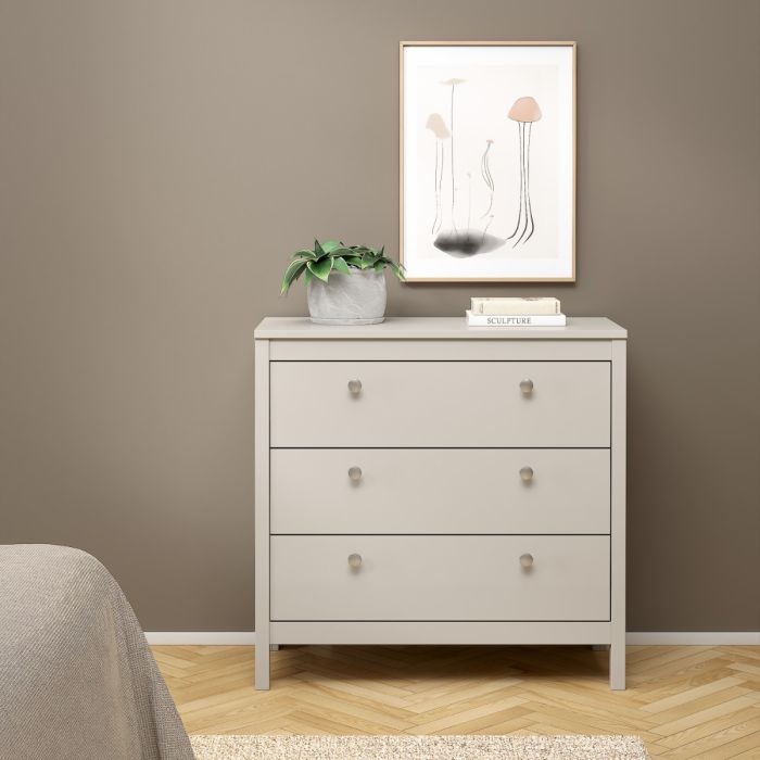 Madrid Chest 3 Drawers in Cashmere