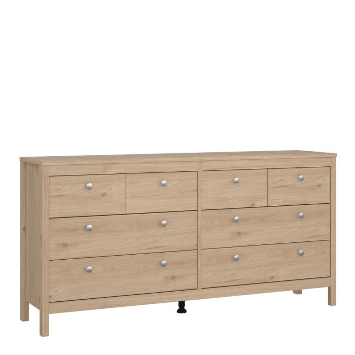 Jackson Hickory Oak 8 Drawer Double Dresser – Barcelona Collection