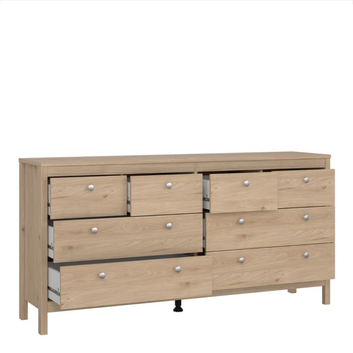 Jackson Hickory Oak 8 Drawer Double Dresser – Barcelona Collection