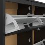 Madrid Shoe Cabinet with 4 Flip-Down Doors in Matte Black