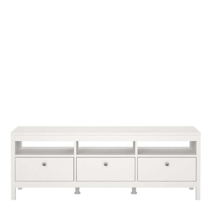 Madrid TV Unit 3 Drawers in White