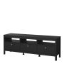 Madrid TV Unit with 3 Drawers in Matte Black Finish