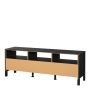 Madrid TV Unit with 3 Drawers in Matte Black Finish