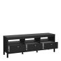Madrid TV Unit with 3 Drawers in Matte Black Finish