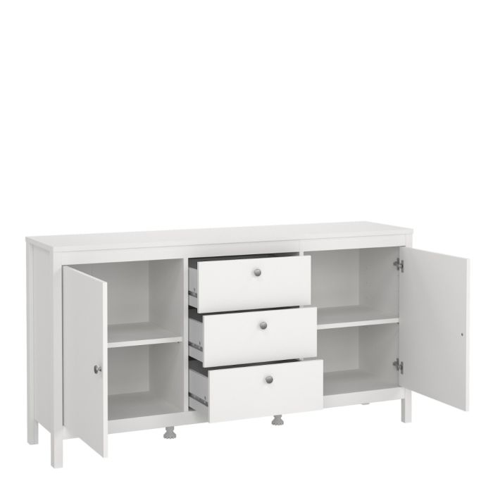 Madrid Sideboard 2 Doors + 3 Drawers in White