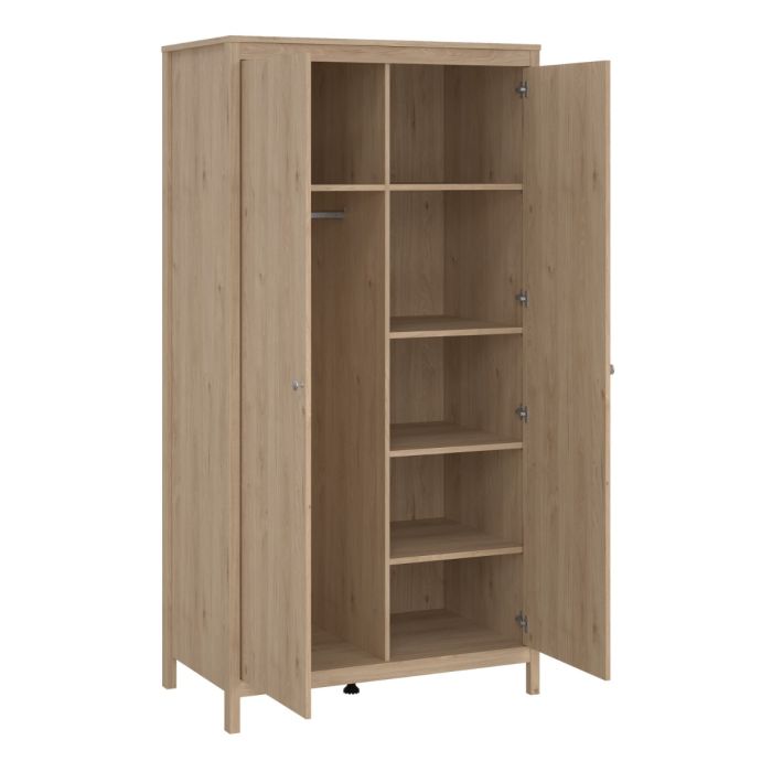 Madrid Wardrobe 2 Doors in Jackson Hickory Oak