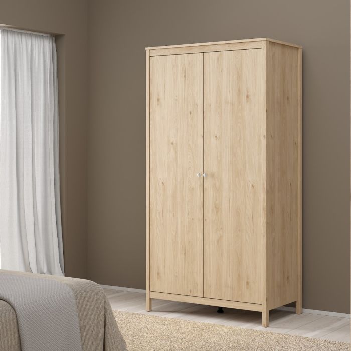 Madrid Wardrobe 2 Doors in Jackson Hickory Oak