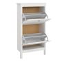 Madrid Shoe Cabinet 2 Flip Down Doors White
