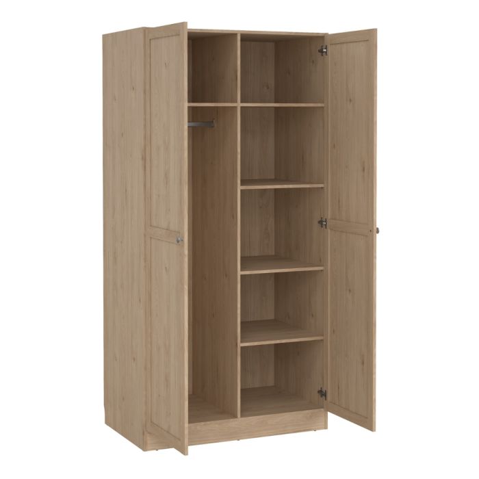 Brande Wardrobe 2 Frame Doors in Jackson Hickory