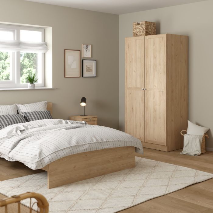 Brande Wardrobe 2 Frame Doors in Jackson Hickory