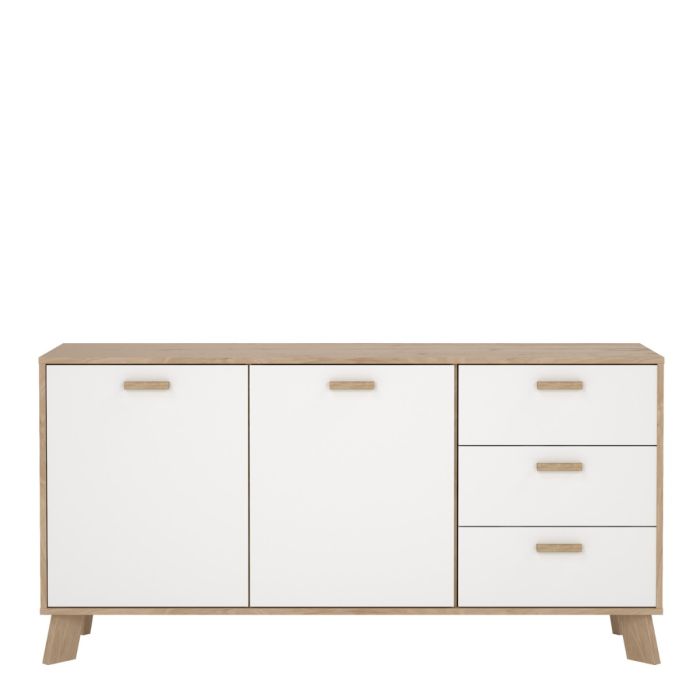 Ikast Sideboard 2 Doors 3 Drawers in Jackson Hickory and White