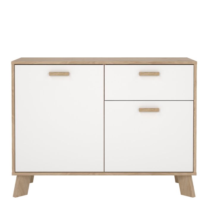 Ikast Sideboard 2 Doors 1 Drawer in Jackson Hickory and White