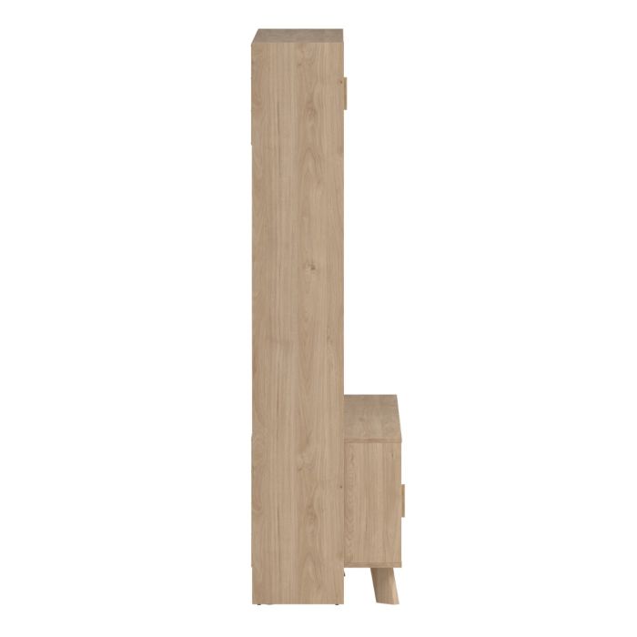 Ikast TV Wall Unit 2 Sliding Doors in Jackson Hickory and White