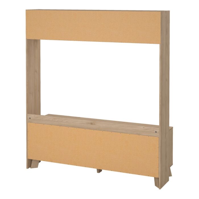 Ikast TV Wall Unit 2 Sliding Doors in Jackson Hickory and White