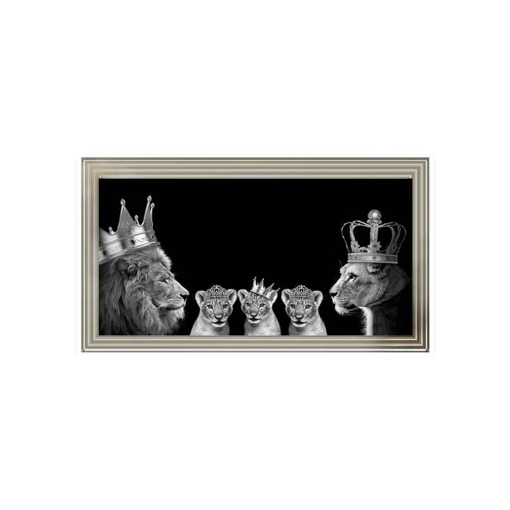 Lion family of 5 (Silver Crowns) I
