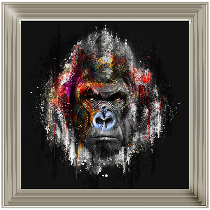 AN422 Black & Red Gorilla Watercolour