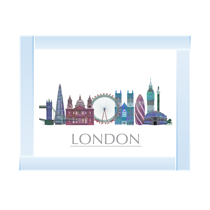 CY048 London Skyline Coloured Buildings