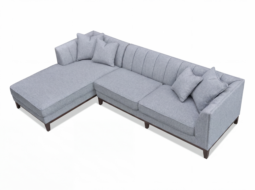 Aluxo Cooper Right Hand Corner Group Sofa in Dolphin Boucle