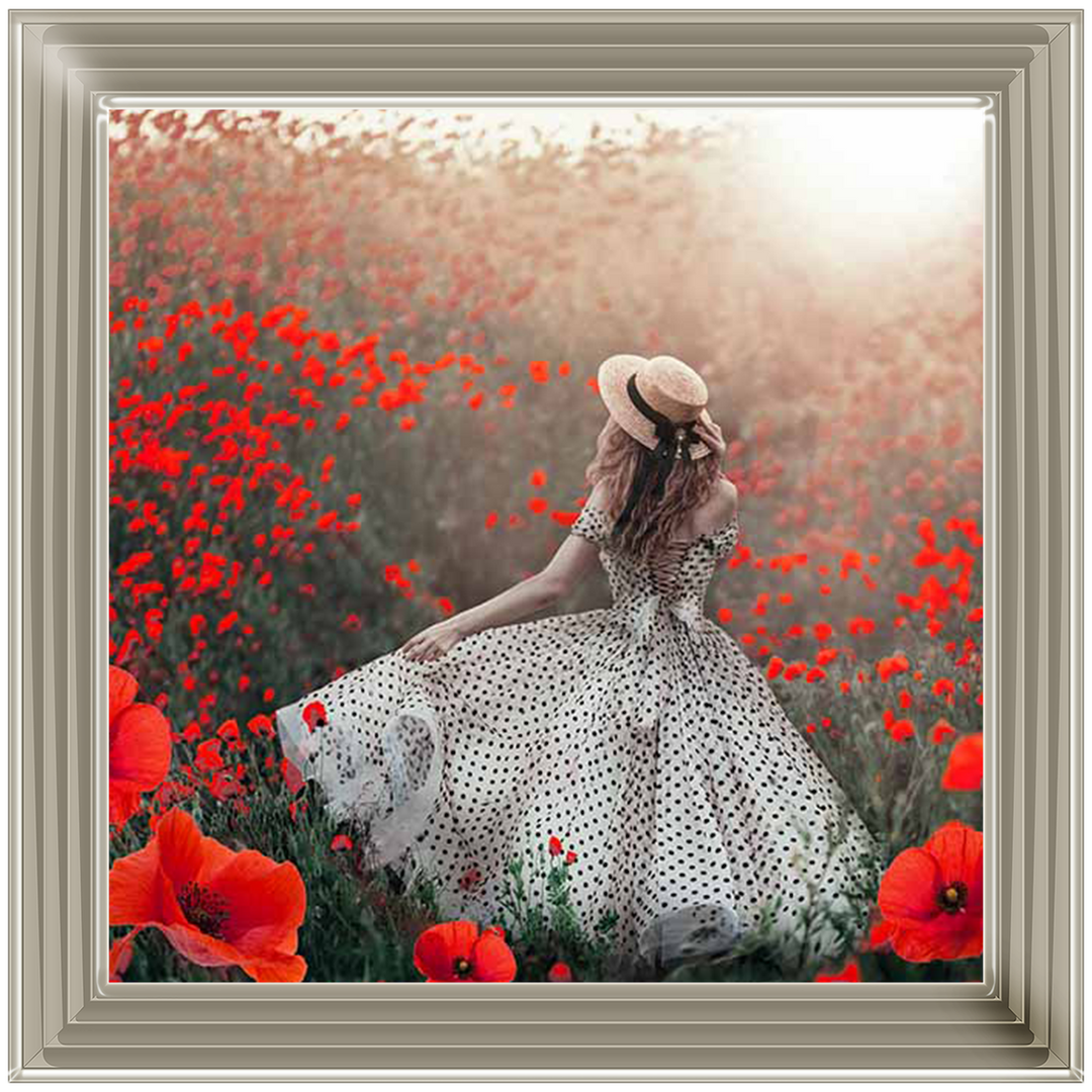 Stroll In A Field of Poppies