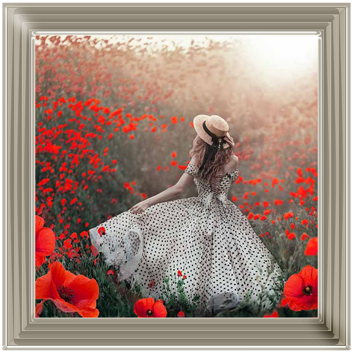 Stroll In A Field of Poppies