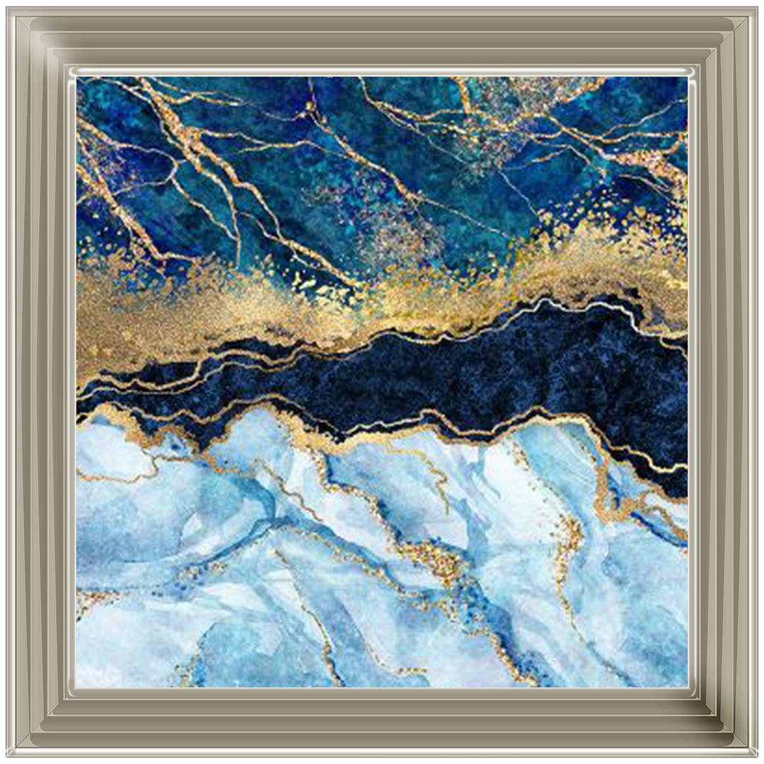 AB111 Blue & Gold Geode