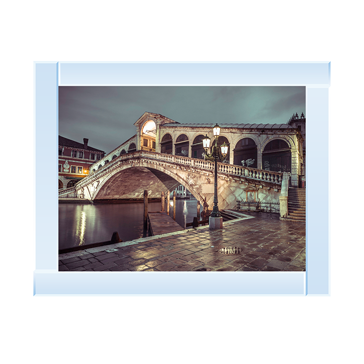 CY077 Rialto Bridge at night, Venice, Italy I