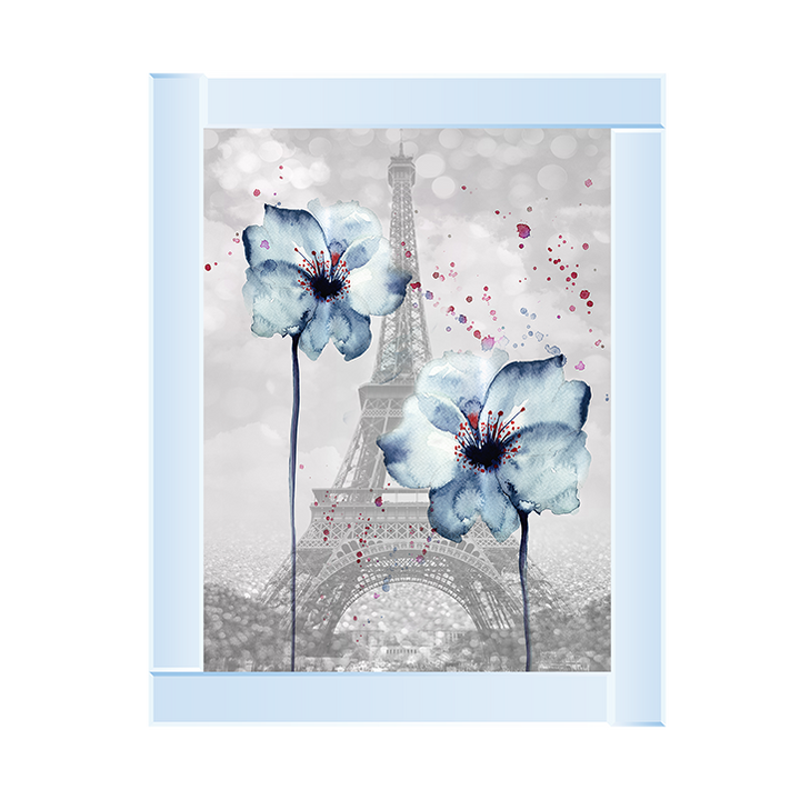Floral design over Eiffel Tower